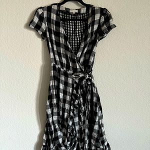 3 for $30– Gingham Wrap Dress